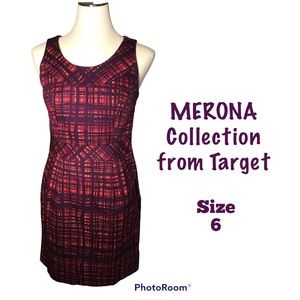 MERONA Collection Printed Plaid Twill Dress sz 6 from Target